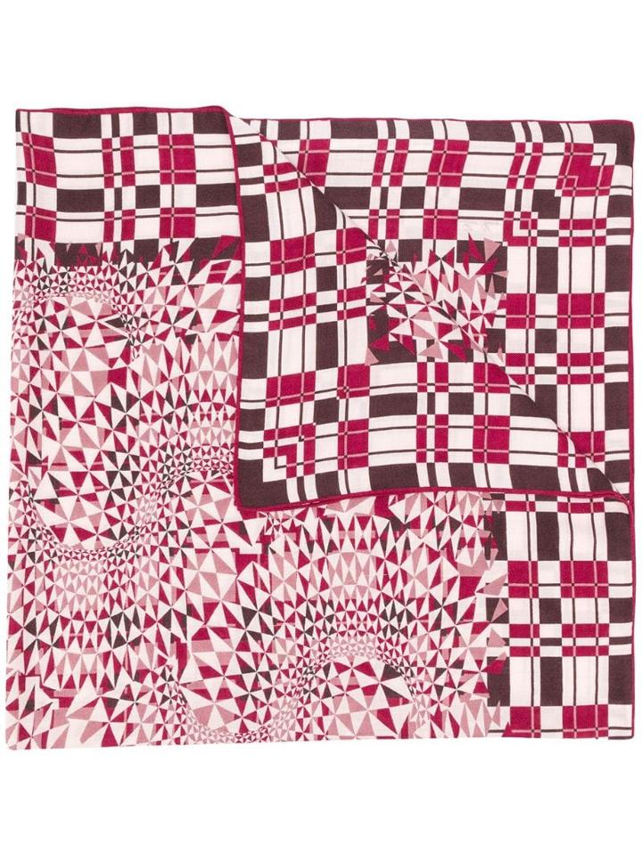 Loro Piana Geometric Print Scarf - Red