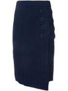 Jonathan Simkhai Side-slit Pencil Skirt - Blue