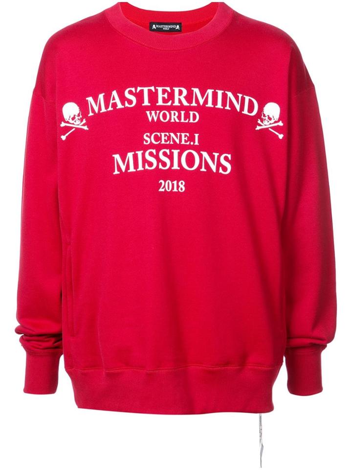 Mastermind World Crew Neck Sweatshirt - Red