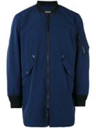 Diesel - Oversized Bomber Jacket - Men - Polyester - Xxl, Blue, Polyester
