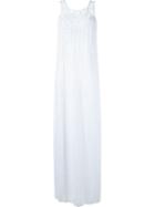 Brigitte Round Neck Lace Beach Dress, Women's, Size: Medium, White, Cotton