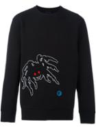 Lanvin Ribbed Spider Detail Sweatshirt, Men's, Size: Medium, Black, Cotton/polyamide