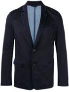Diesel Two-button Blazer, Men's, Size: Xl, Blue, Cotton/polyester/spandex/elastane