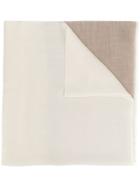 N.peal Contrast End Pashmina Scarf - Neutrals