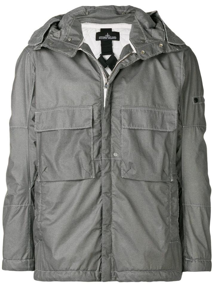 Stone Island Shadow Project Hooded Pocket Jacket - Grey