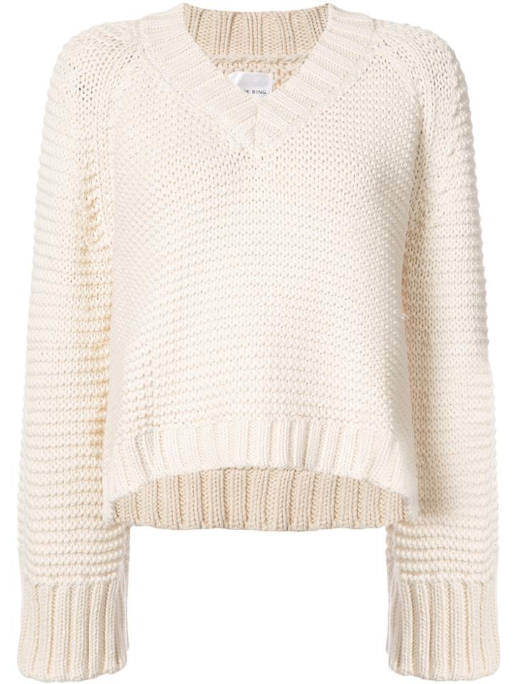 Anine Bing Bell Sleeve Jumper - White