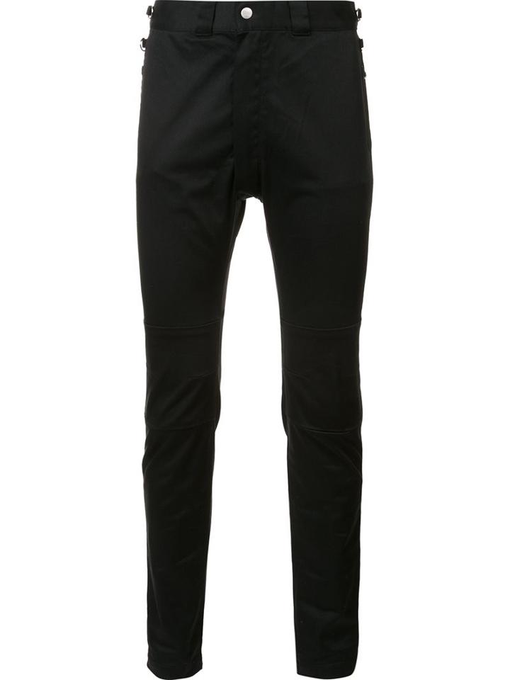 Ganryu Comme Des Garcons Skinny Trousers, Men's, Size: Medium, Black, Cotton/polyester/polyurethane