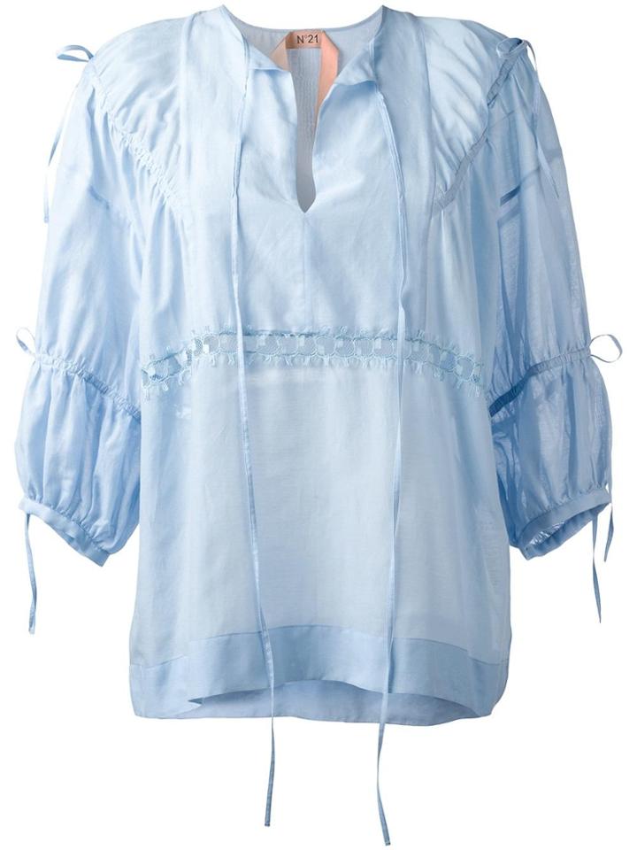 No21 Peasant Blouse - Blue