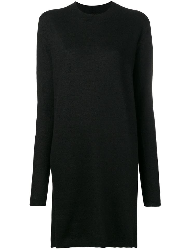 Rick Owens Mid-length Mock Neck Sweater - Black