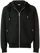 Karl Lagerfeld Neoprene Zip Up Hoodie - Black