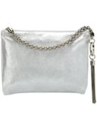 Jimmy Choo Callie Metallic Tassel Clutch - Grey