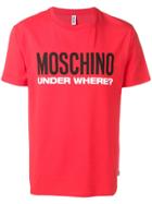 Moschino Under Where Print T-shirt - Red