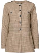A.p.c. Fitted Check Jacket - Brown