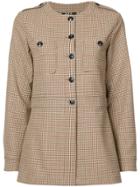 A.p.c. Fitted Check Jacket - Brown