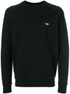 Maison Kitsuné Logo Embroidered Sweatshirt - Black