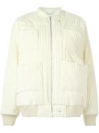 Carin Wester 'reva' Bomber Jacket, Women's, Size: Medium, Nude/neutrals, Cotton/polyester/viscose