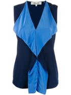 Diane Von Furstenberg Isabel Ruffled Blouse - Blue