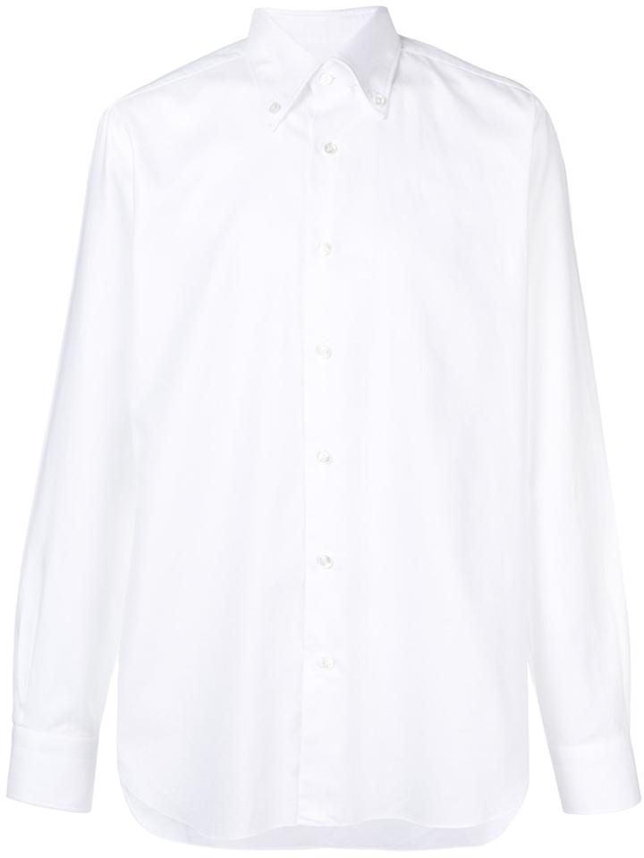 Barba Long-sleeve Fitted Shirt - White