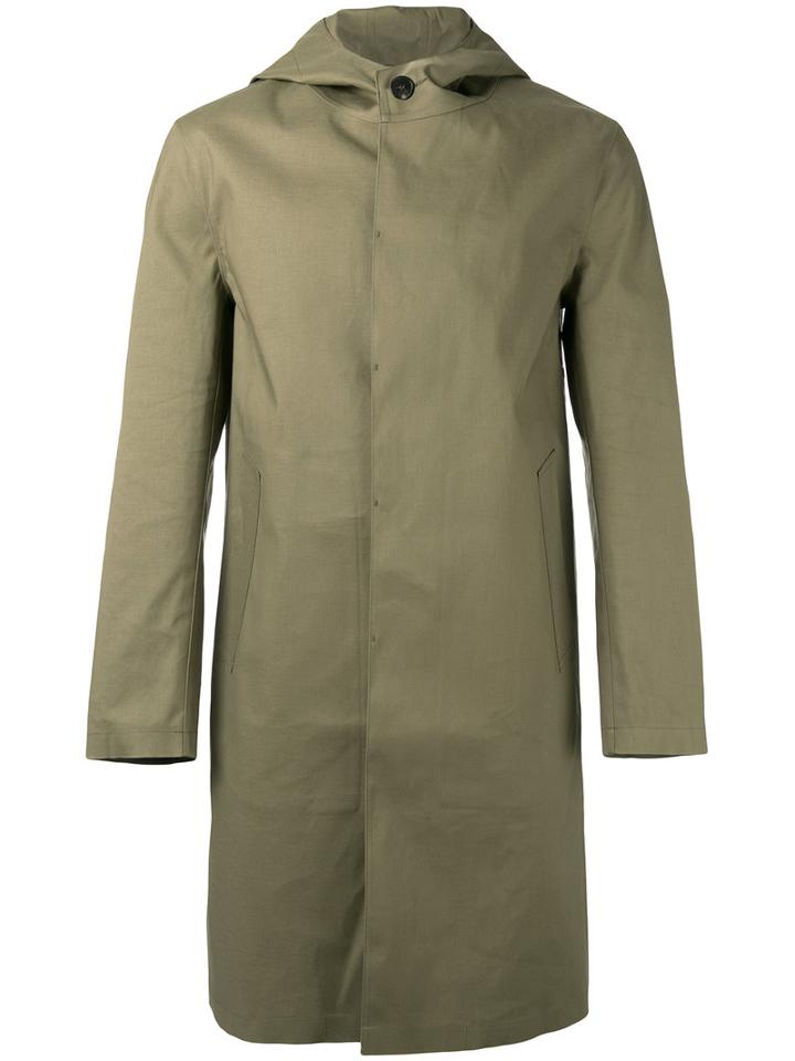 Mackintosh Button-down Coat, Men's, Size: 40, Green, Cotton