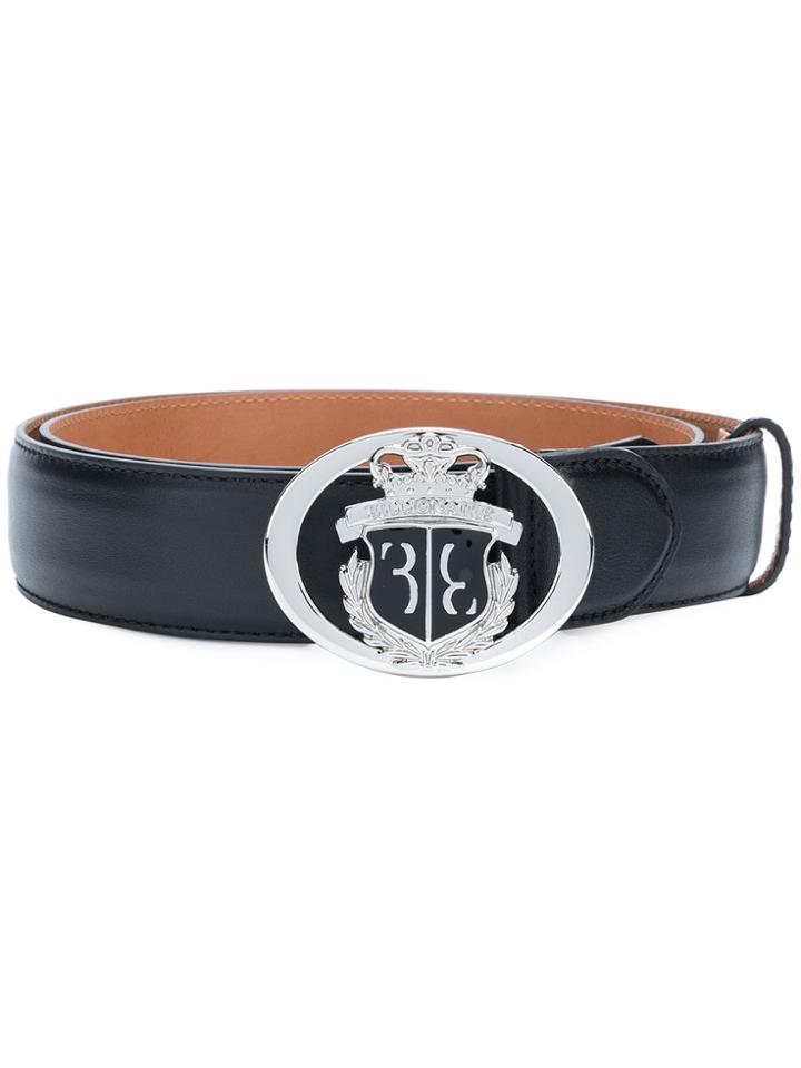 Billionaire Logo Buckle Belt - Black