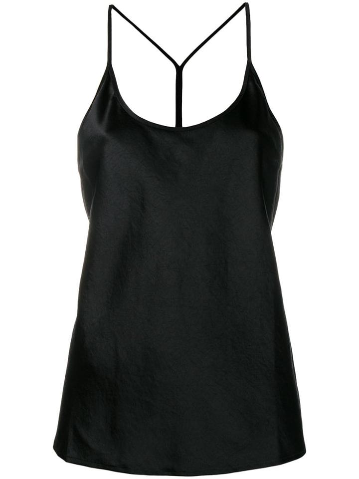 T By Alexander Wang Spaghetti Strap Vest Top - Black