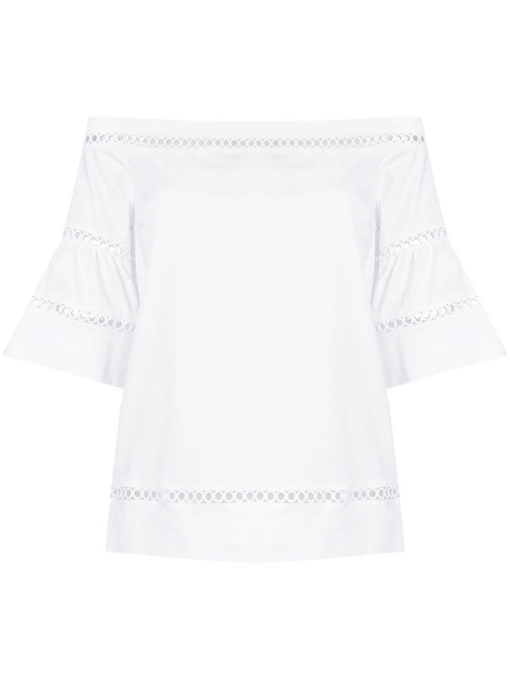 Michael Michael Kors Eyelet-embellished Off-the-shoulder Top - White