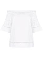 Michael Michael Kors Eyelet-embellished Off-the-shoulder Top - White
