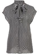 Milly Polka Dotted Blouse - Black