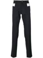 Givenchy - Contrast Panel Chino Trousers - Men - Cotton/elastodiene/acetate/wool - 44, Black, Cotton/elastodiene/acetate/wool