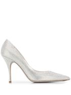 René Caovilla Embellished Stiletto Pumps - Silver