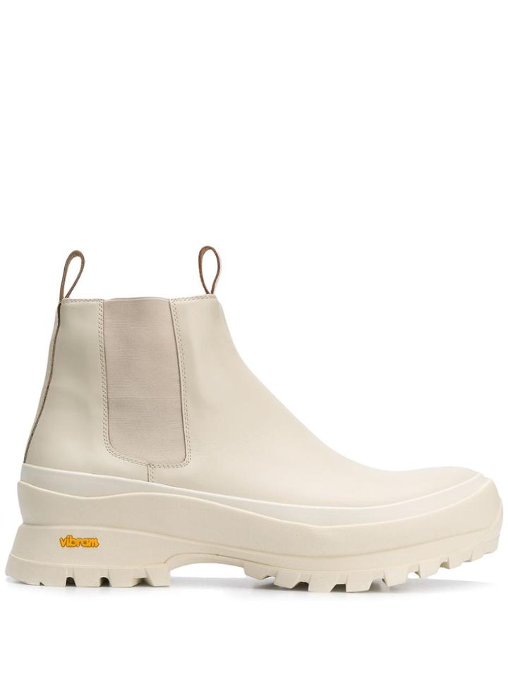 Jil Sander Vibram Sole Chunky Chelsea Boots - Neutrals