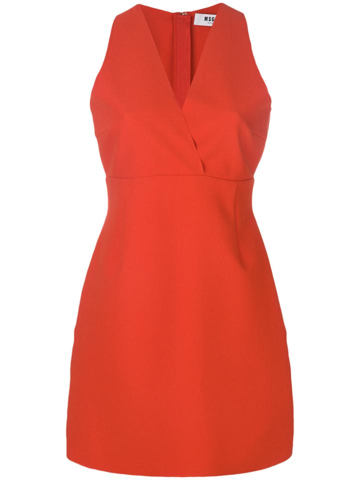 Msgm Wrap Mini Dress - Red