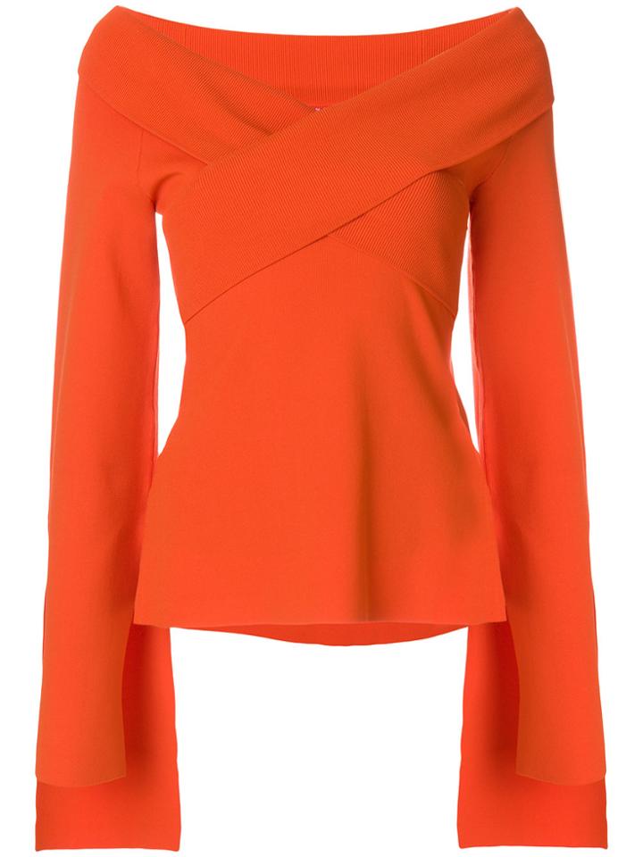 Solace London Elsa Off-the-shoulder Top - Yellow & Orange