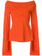 Solace London Elsa Off-the-shoulder Top - Yellow & Orange