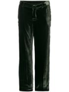 F.r.s For Restless Sleepers Velvet Texture Pyjama Trousers - Green