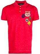 Dsquared2 Badge Embroidered Polo Shirt - Pink & Purple