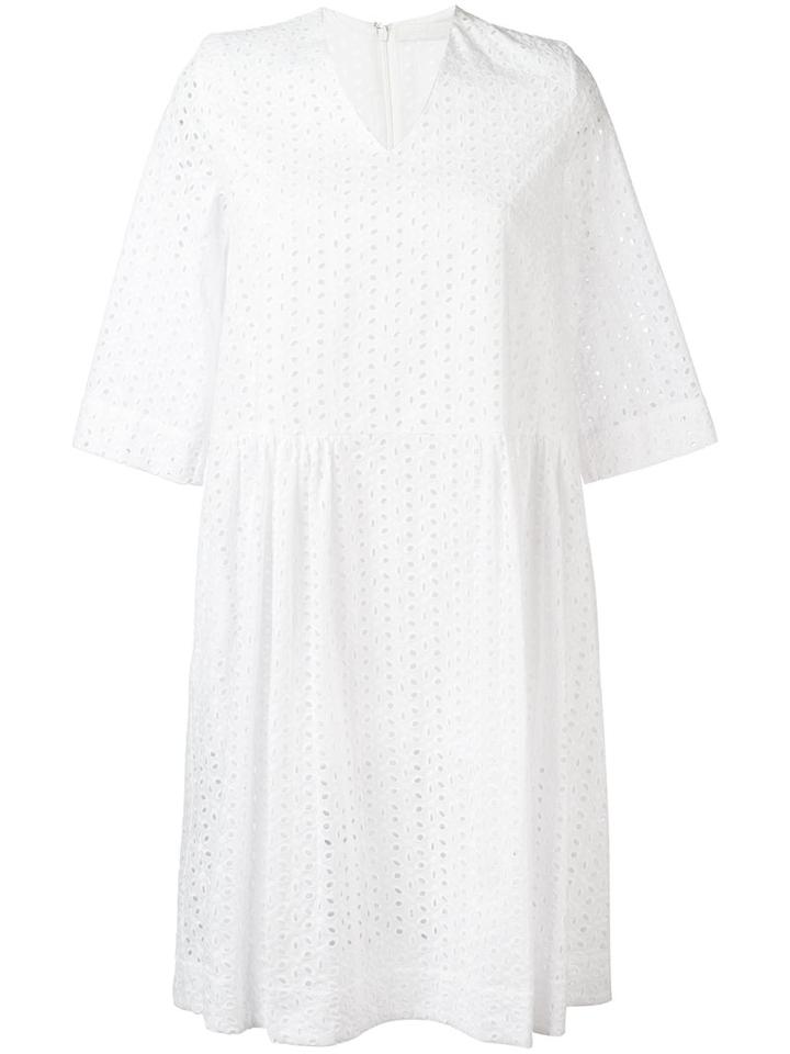 Peter Jensen Broderie Anglaise Dress, Women's, Size: Xs, White, Cotton