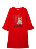 Moschino Kids Teddy Logo Dress - Red
