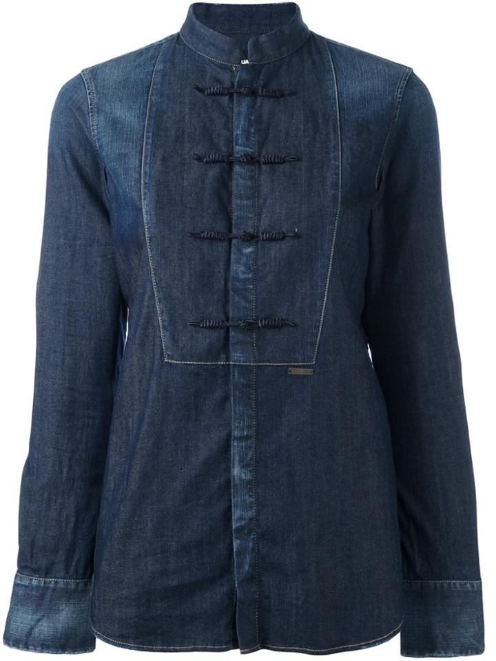 Dsquared2 'china Tux' Shirt - Blue