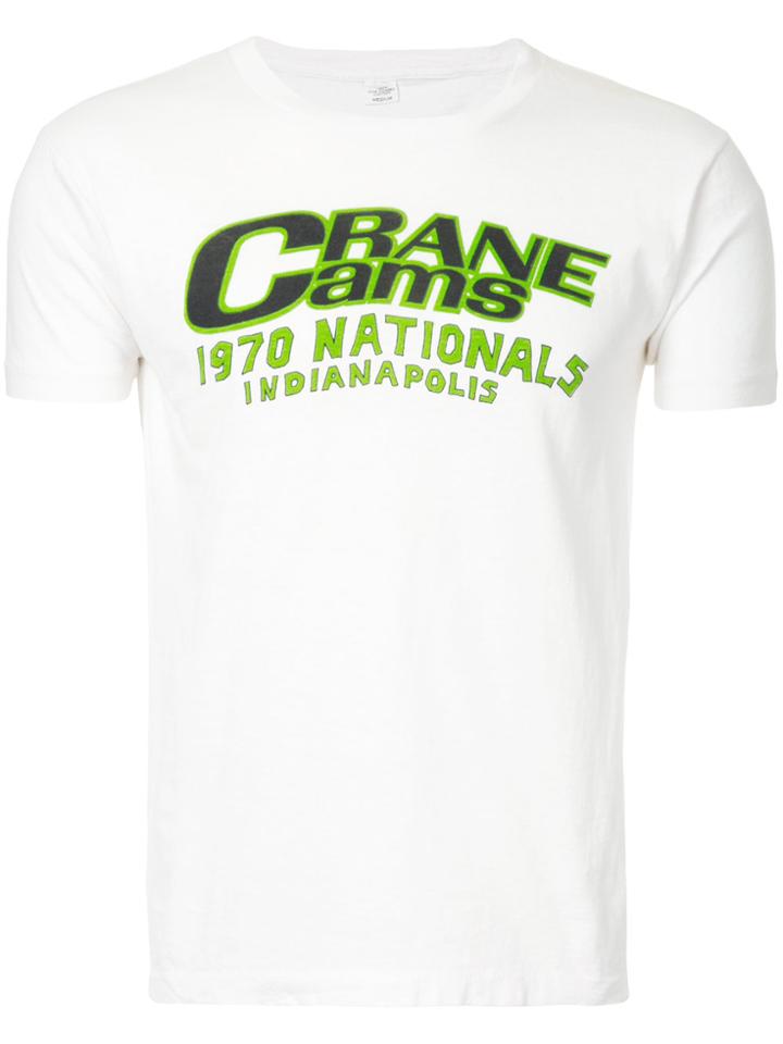 Fake Alpha Vintage 1970s Crane Cams Print T-shirt - White