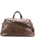 Al Duca D'aosta 1902 Creased Oversized Tote Bag - Brown