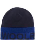 Woolrich Logo Beanie - Blue