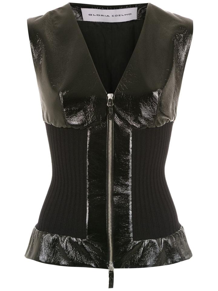 Gloria Coelho Knitted Coat - Black