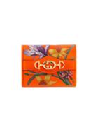 Gucci Floral Print Card Holder - Orange