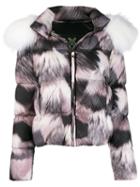 Mr & Mrs Italy Fur-print Puffer Jacket - Pink