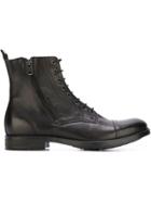 Diesel Lace-up Ankle Boots - Black