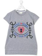 Fendi Kids Logo Patch T-shirt - Grey