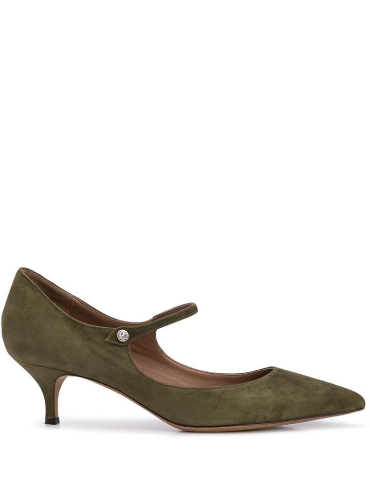 Tabitha Simmons Hermione Kitten Heel Pumps - Green