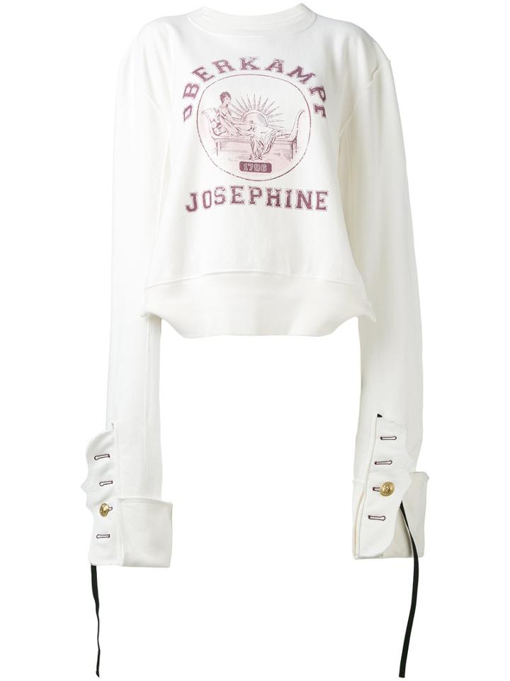 Maison Margiela - Oversized Sleeve Sweatshirt - Women - Cotton - 36, White, Cotton