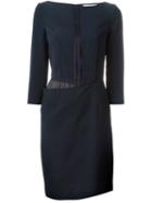 Maison Margiela Deconstructed Shift Dress, Women's, Size: 44, Blue, Cupro/viscose/virgin Wool